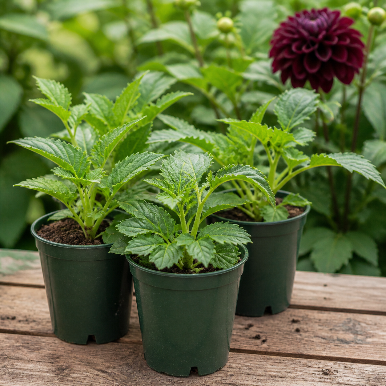 Healthy rooted dahlia cuttings